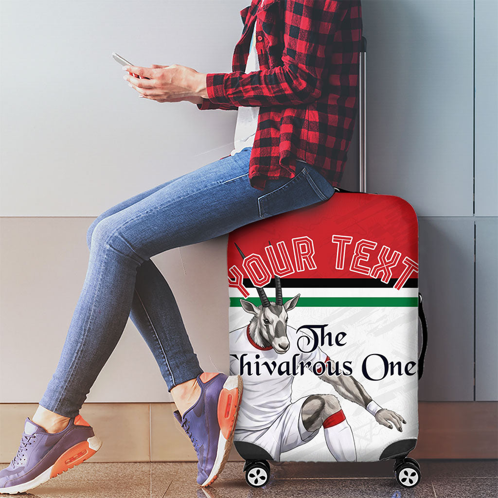 Personalized Jordan Football Luggage Cover The Chivalrous Ones Soccer Player - Jordanian Flag Heritage