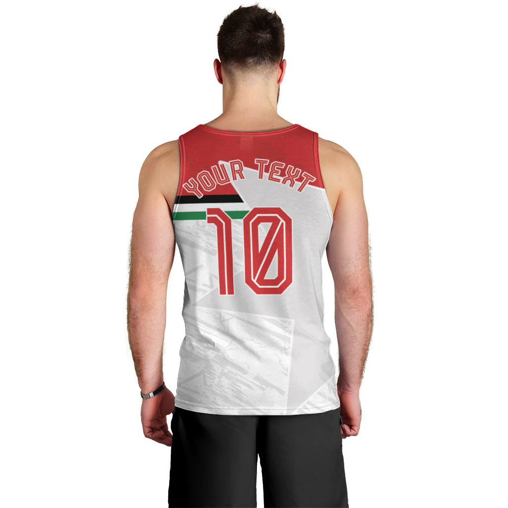 Personalized Jordan Football Men Tank Top The Chivalrous Ones Soccer Player - Jordanian Flag Heritage