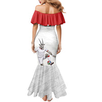 Personalized Jordan Football Mermaid Dress The Chivalrous Ones Soccer Player - Jordanian Flag Heritage