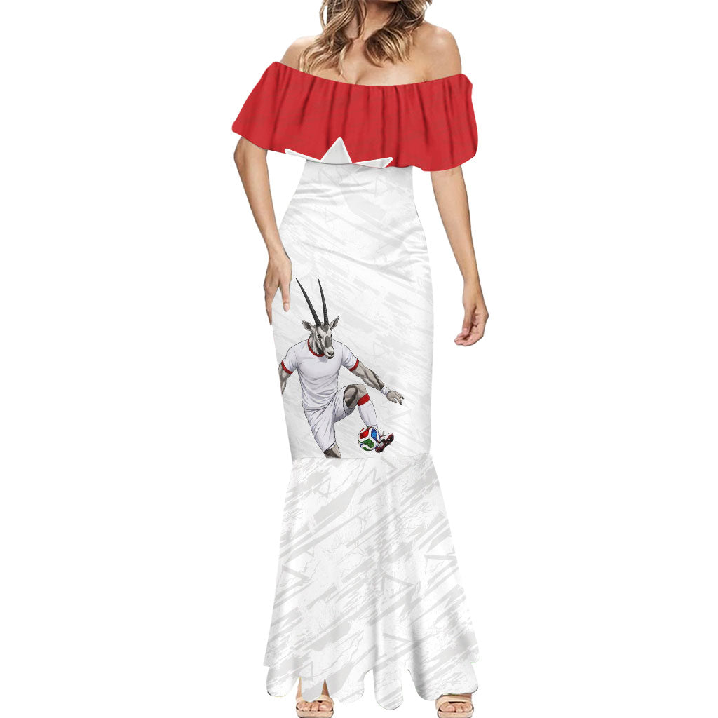 Personalized Jordan Football Mermaid Dress The Chivalrous Ones Soccer Player - Jordanian Flag Heritage