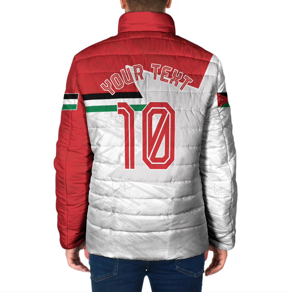 Personalized Jordan Football Padded Jacket The Chivalrous Ones Soccer Player - Jordanian Flag Heritage