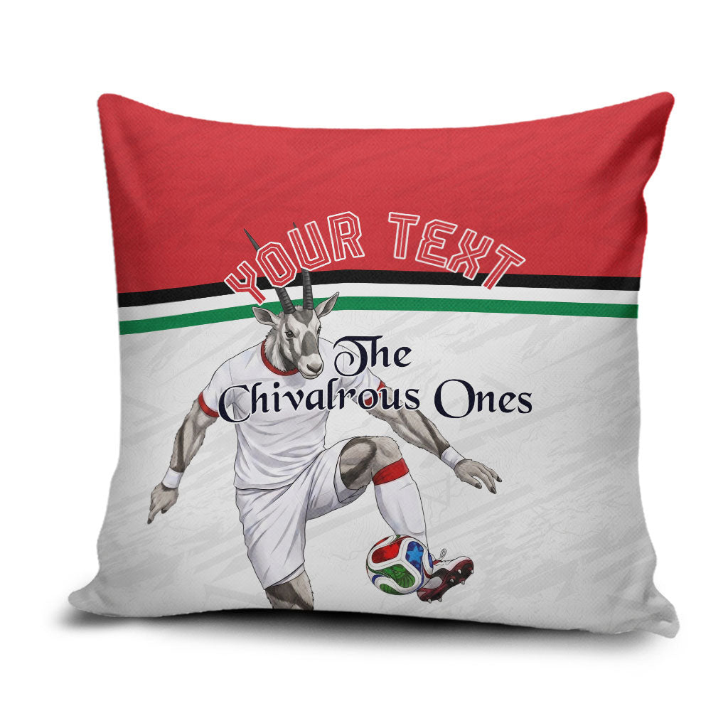 Personalized Jordan Football Pillow Cover The Chivalrous Ones Soccer Player - Jordanian Flag Heritage