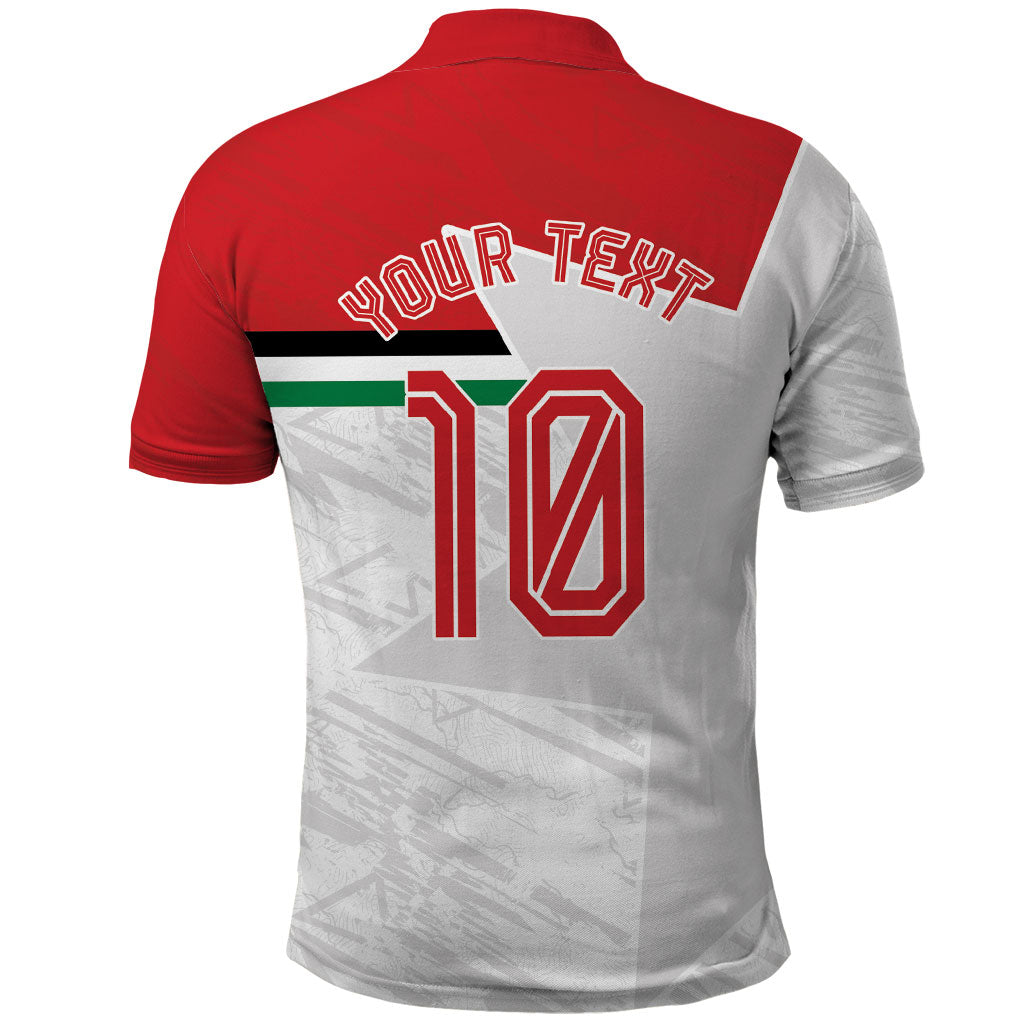 Personalized Jordan Football Polo Shirt The Chivalrous Ones Soccer Player - Jordanian Flag Heritage