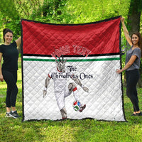 Personalized Jordan Football Quilt The Chivalrous Ones Soccer Player - Jordanian Flag Heritage