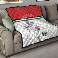 Personalized Jordan Football Quilt The Chivalrous Ones Soccer Player - Jordanian Flag Heritage