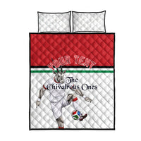 Personalized Jordan Football Quilt Bed Set The Chivalrous Ones Soccer Player - Jordanian Flag Heritage