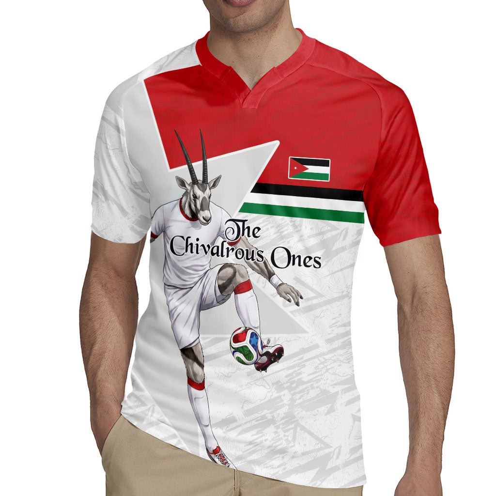 Personalized Jordan Football Rugby Jersey The Chivalrous Ones Soccer Player - Jordanian Flag Heritage