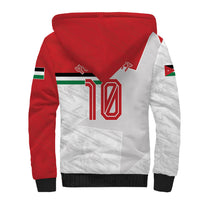 Personalized Jordan Football Sherpa Hoodie The Chivalrous Ones Soccer Player - Jordanian Flag Heritage