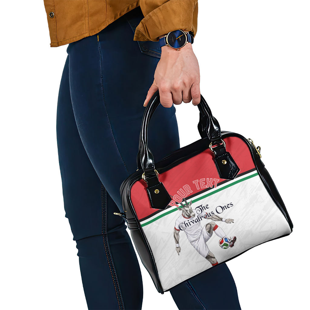 Personalized Jordan Football Shoulder Handbag The Chivalrous Ones Soccer Player - Jordanian Flag Heritage