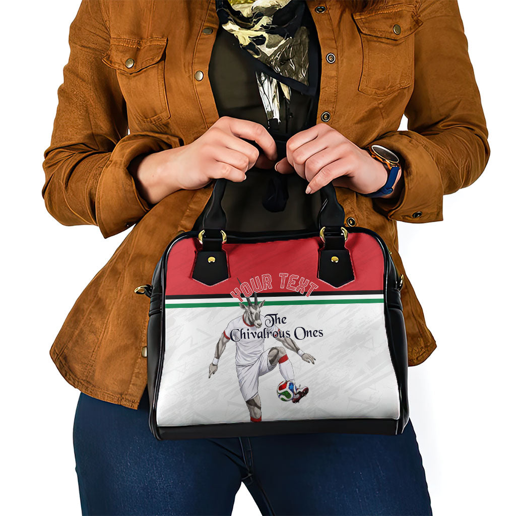 Personalized Jordan Football Shoulder Handbag The Chivalrous Ones Soccer Player - Jordanian Flag Heritage