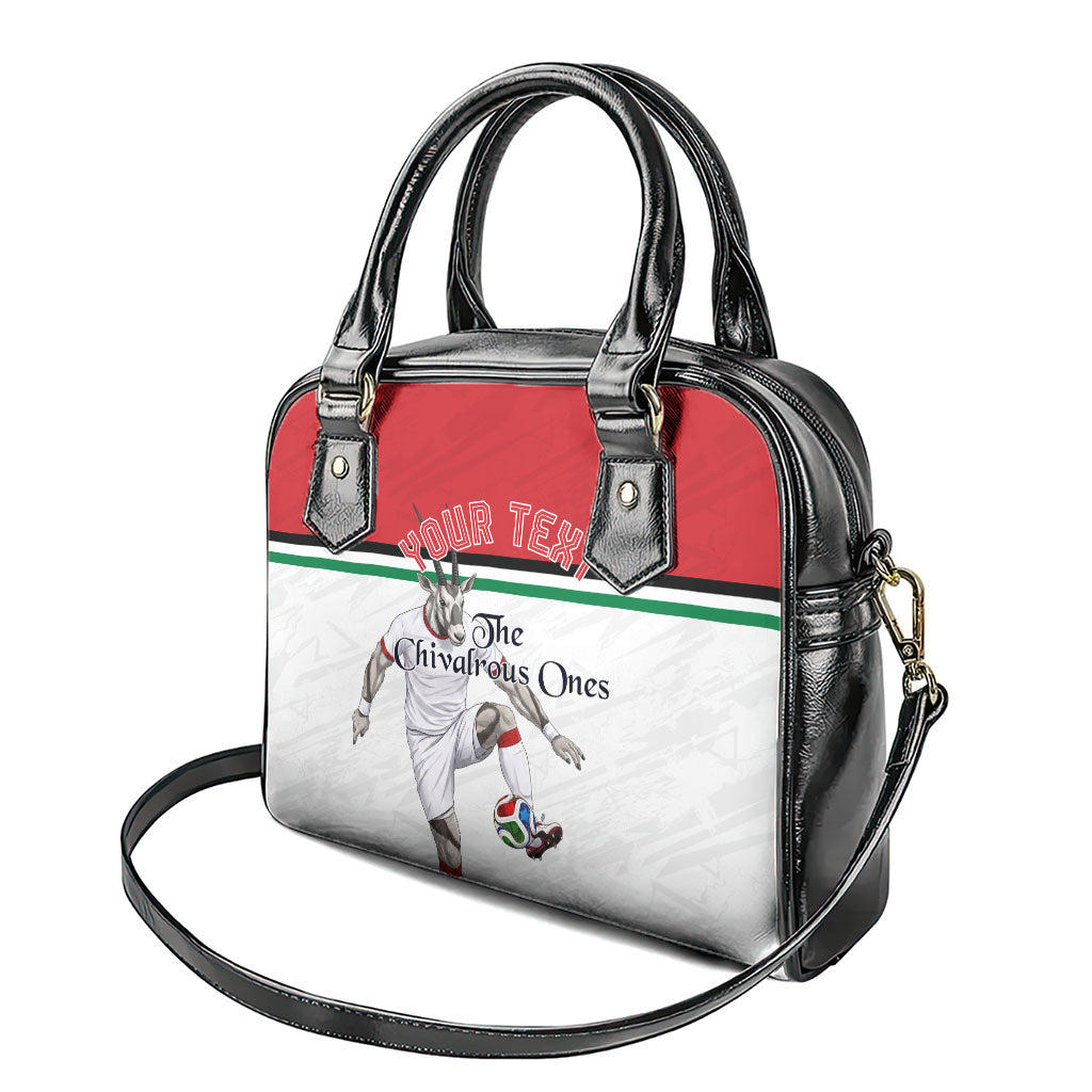 Personalized Jordan Football Shoulder Handbag The Chivalrous Ones Soccer Player - Jordanian Flag Heritage