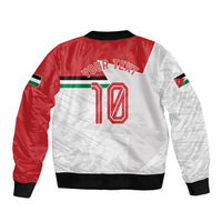Personalized Jordan Football Sleeve Zip Bomber Jacket The Chivalrous Ones Soccer Player - Jordanian Flag Heritage