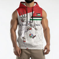 Personalized Jordan Football Sleeveless Hoodie The Chivalrous Ones Soccer Player - Jordanian Flag Heritage