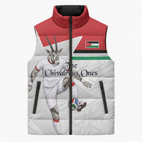 Personalized Jordan Football Sleeveless Puffer Jacket The Chivalrous Ones Soccer Player - Jordanian Flag Heritage