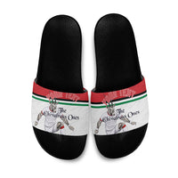 Personalized Jordan Football Slide Sandals The Chivalrous Ones Soccer Player - Jordanian Flag Heritage