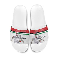 Personalized Jordan Football Slide Sandals The Chivalrous Ones Soccer Player - Jordanian Flag Heritage