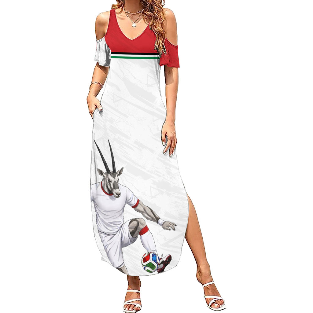 Personalized Jordan Football Summer Maxi Dress The Chivalrous Ones Soccer Player - Jordanian Flag Heritage