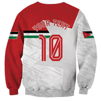 Personalized Jordan Football Sweatshirt The Chivalrous Ones Soccer Player - Jordanian Flag Heritage