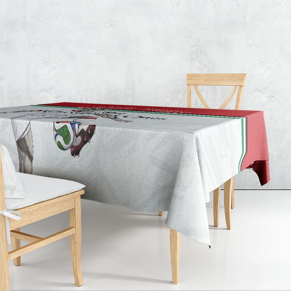 Personalized Jordan Football Tablecloth The Chivalrous Ones Soccer Player - Jordanian Flag Heritage