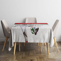 Personalized Jordan Football Tablecloth The Chivalrous Ones Soccer Player - Jordanian Flag Heritage