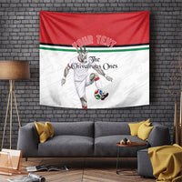 Personalized Jordan Football Tapestry The Chivalrous Ones Soccer Player - Jordanian Flag Heritage