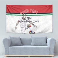 Personalized Jordan Football Tapestry The Chivalrous Ones Soccer Player - Jordanian Flag Heritage