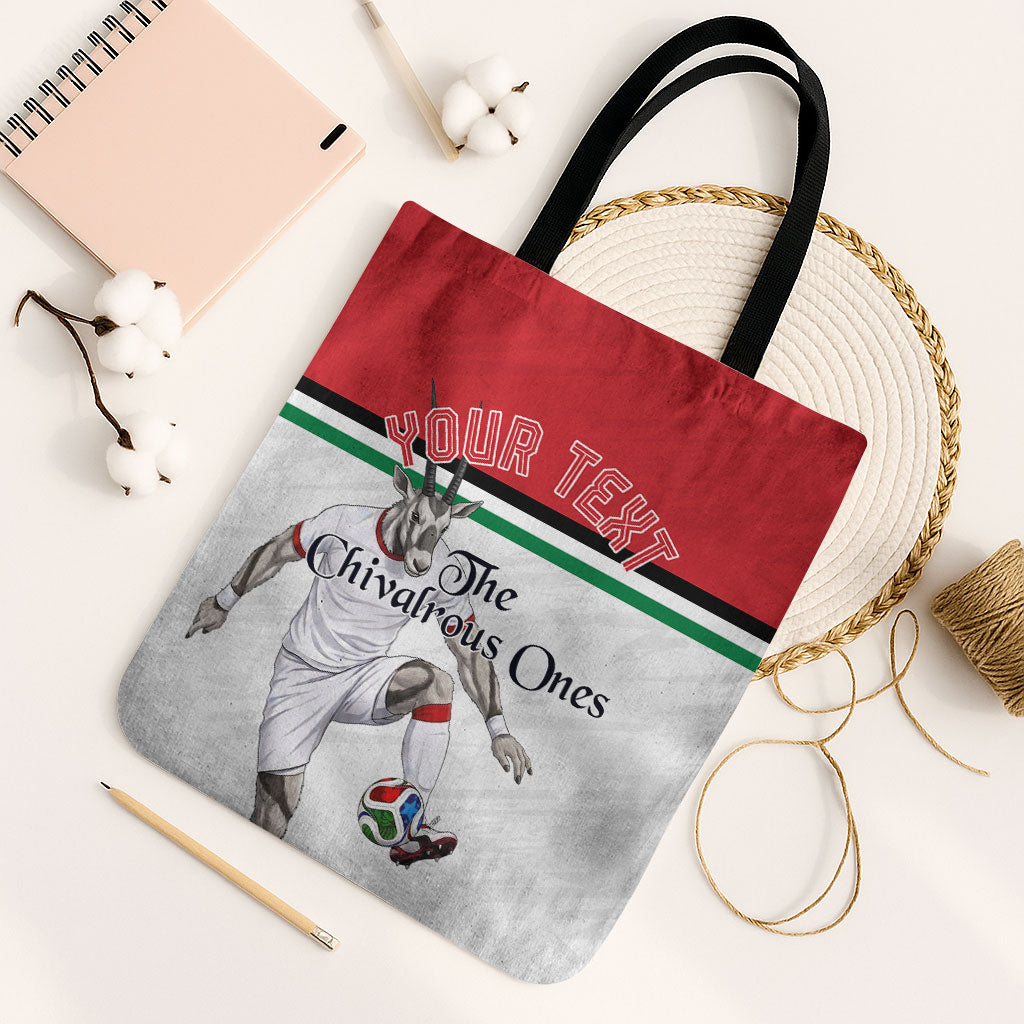Personalized Jordan Football Tote Bag The Chivalrous Ones Soccer Player - Jordanian Flag Heritage