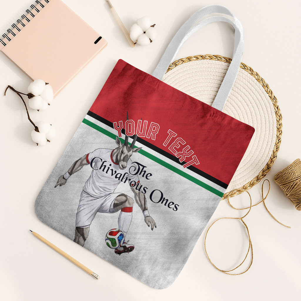 Personalized Jordan Football Tote Bag The Chivalrous Ones Soccer Player - Jordanian Flag Heritage
