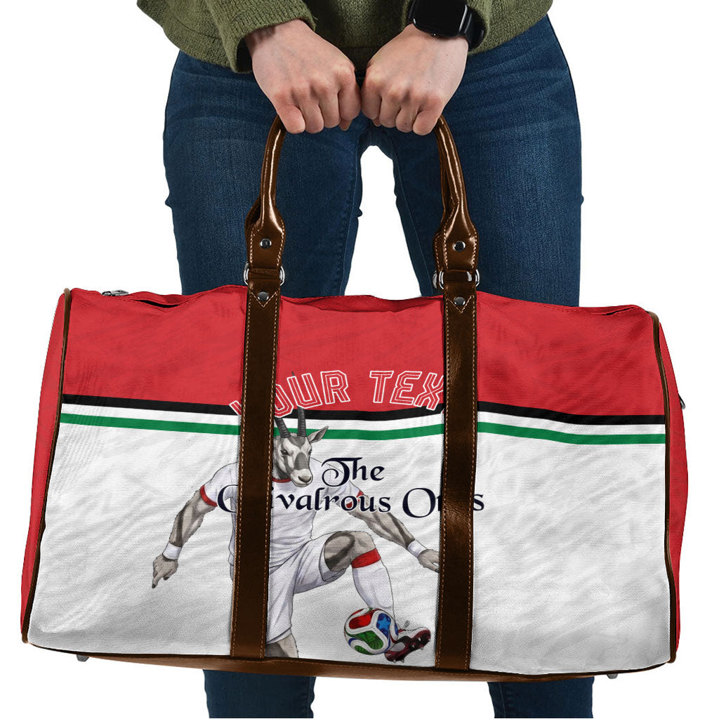 Personalized Jordan Football Travel Bag The Chivalrous Ones Soccer Player - Jordanian Flag Heritage