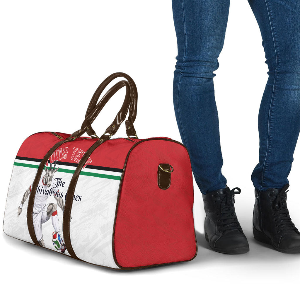 Personalized Jordan Football Travel Bag The Chivalrous Ones Soccer Player - Jordanian Flag Heritage