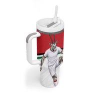 Personalized Jordan Football Tumbler With Handle The Chivalrous Ones Soccer Player - Jordanian Flag Heritage