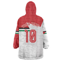 Personalized Jordan Football Wearable Blanket Hoodie The Chivalrous Ones Soccer Player - Jordanian Flag Heritage