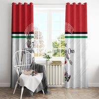 Personalized Jordan Football Window Curtain The Chivalrous Ones Soccer Player - Jordanian Flag Heritage