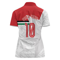 Personalized Jordan Football Women Polo Shirt The Chivalrous Ones Soccer Player - Jordanian Flag Heritage