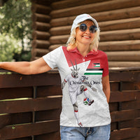 Personalized Jordan Football Women Polo Shirt The Chivalrous Ones Soccer Player - Jordanian Flag Heritage