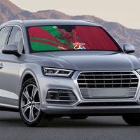 Personalized Portugal Football Selecao Das Quinas Auto Sun Shade Iconic Soccer Player Illustration With Portugal Flag