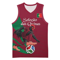 Personalized Portugal Football Selecao Das Quinas Basketball Jersey Iconic Soccer Player Illustration With Portugal Flag