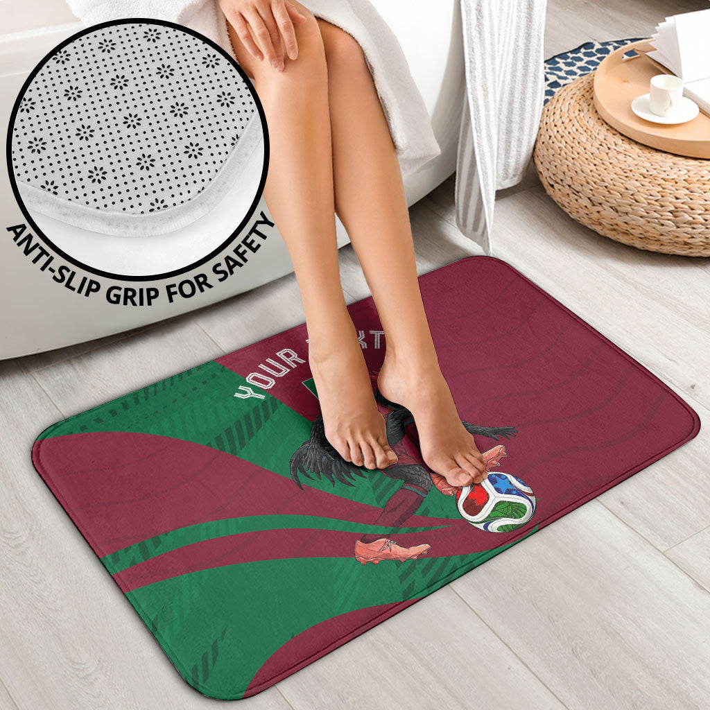 Personalized Portugal Football Selecao Das Quinas Bathroom Set Iconic Soccer Player Illustration With Portugal Flag