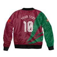 Personalized Portugal Football Selecao Das Quinas Bomber Jacket Iconic Soccer Player Illustration With Portugal Flag