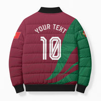 Personalized Portugal Football Selecao Das Quinas Bomber Puffer Jacket Iconic Soccer Player Illustration With Portugal Flag
