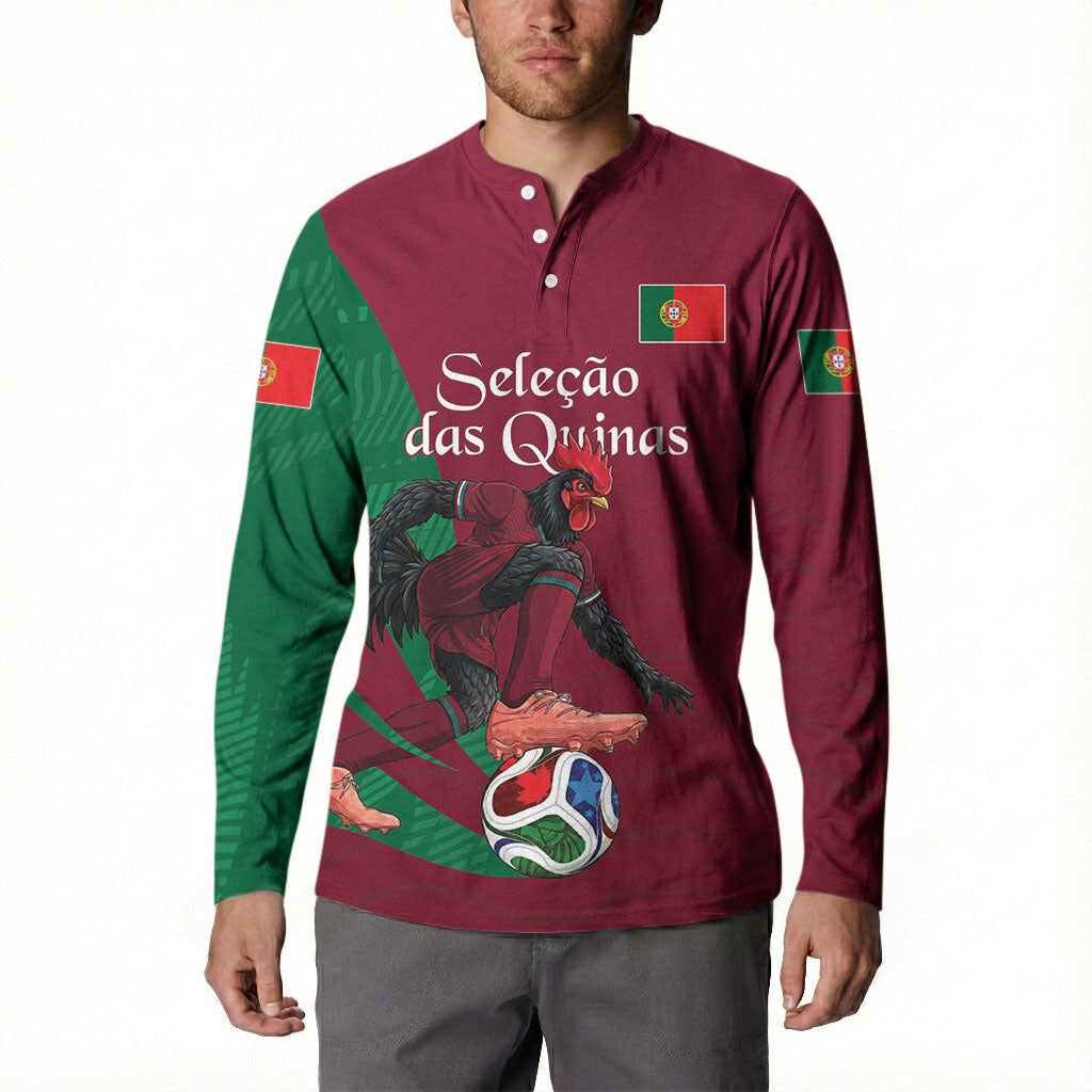 Personalized Portugal Football Selecao Das Quinas Button Sweatshirt Iconic Soccer Player Illustration With Portugal Flag