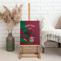 Personalized Portugal Football Selecao Das Quinas Canvas Wall Art Iconic Soccer Player Illustration With Portugal Flag