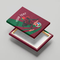 Personalized Portugal Football Selecao Das Quinas Canvas Wall Art Iconic Soccer Player Illustration With Portugal Flag