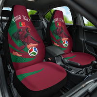 Personalized Portugal Football Selecao Das Quinas Car Seat Cover Iconic Soccer Player Illustration With Portugal Flag