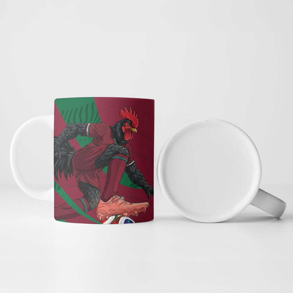 Personalized Portugal Football Selecao Das Quinas Ceramic Mug Iconic Soccer Player Illustration With Portugal Flag