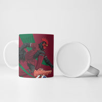 Personalized Portugal Football Selecao Das Quinas Ceramic Mug Iconic Soccer Player Illustration With Portugal Flag