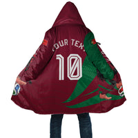 Personalized Portugal Football Selecao Das Quinas Cloak Iconic Soccer Player Illustration With Portugal Flag