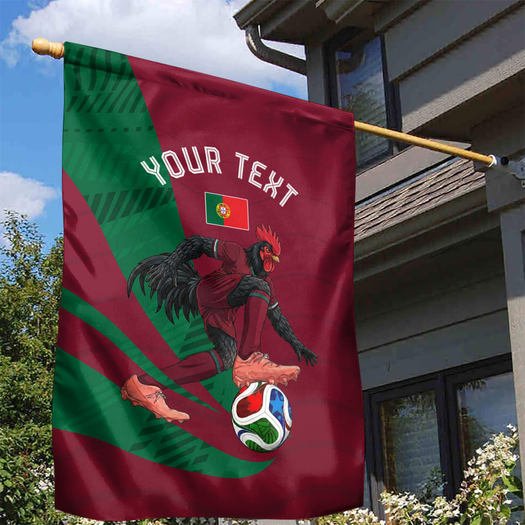 Personalized Portugal Football Selecao Das Quinas Garden Flag Iconic Soccer Player Illustration With Portugal Flag