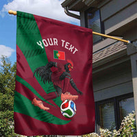 Personalized Portugal Football Selecao Das Quinas Garden Flag Iconic Soccer Player Illustration With Portugal Flag