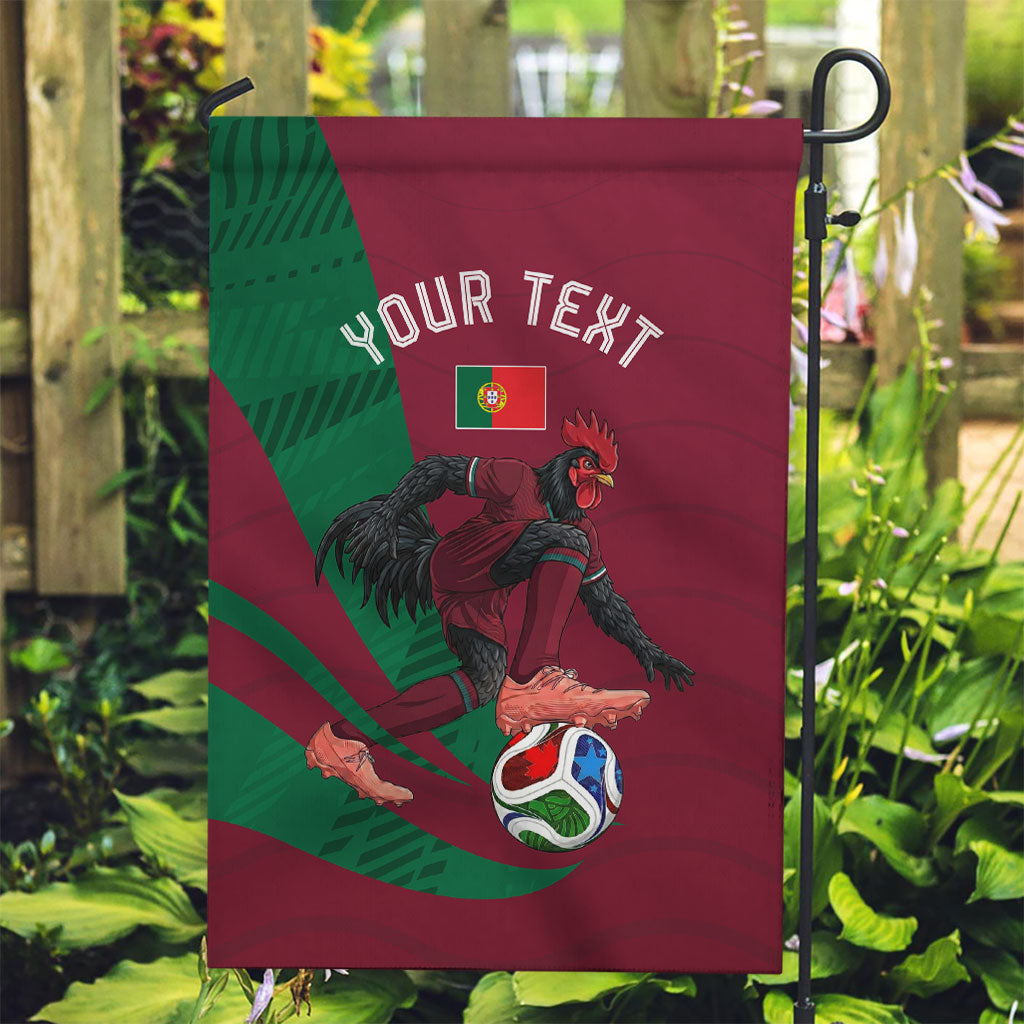 Personalized Portugal Football Selecao Das Quinas Garden Flag Iconic Soccer Player Illustration With Portugal Flag